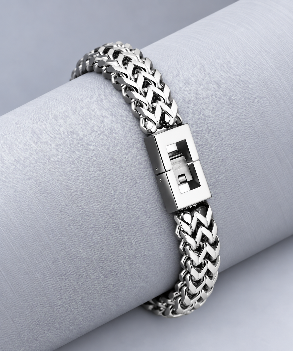 Gevlochten schakelarmband | kliksluiting | 12mm breed