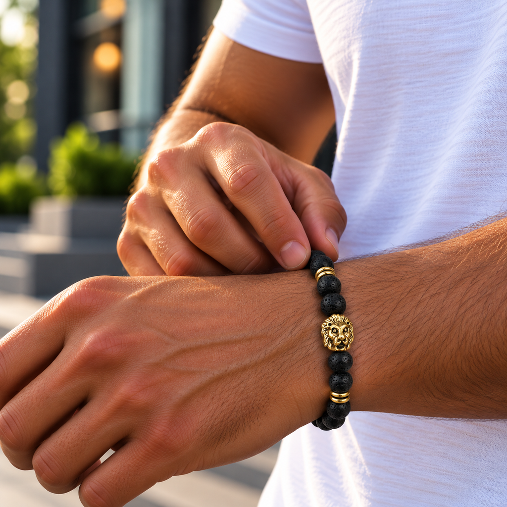 Kralenarmband – leeuw