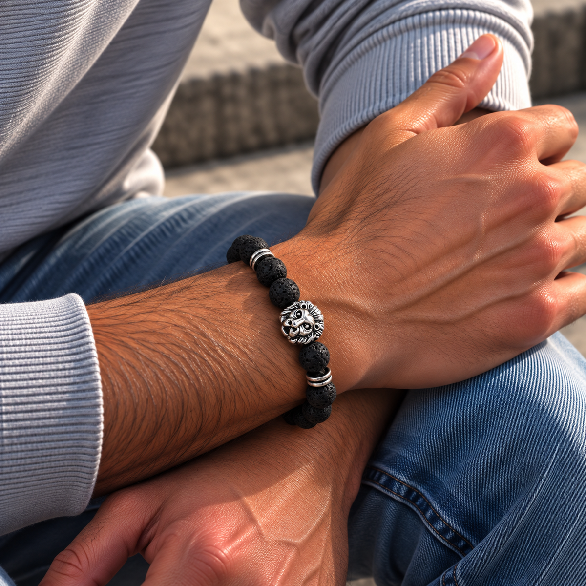 Kralenarmband – leeuw