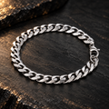 Gevlochten schakelarmband | karabijnsluiting | 7mm breed