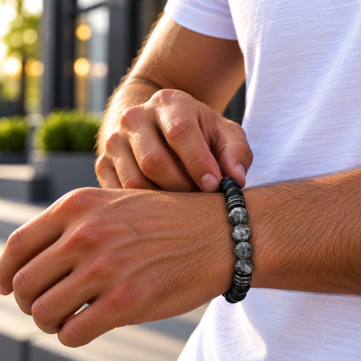 Kralenarmband – onyx